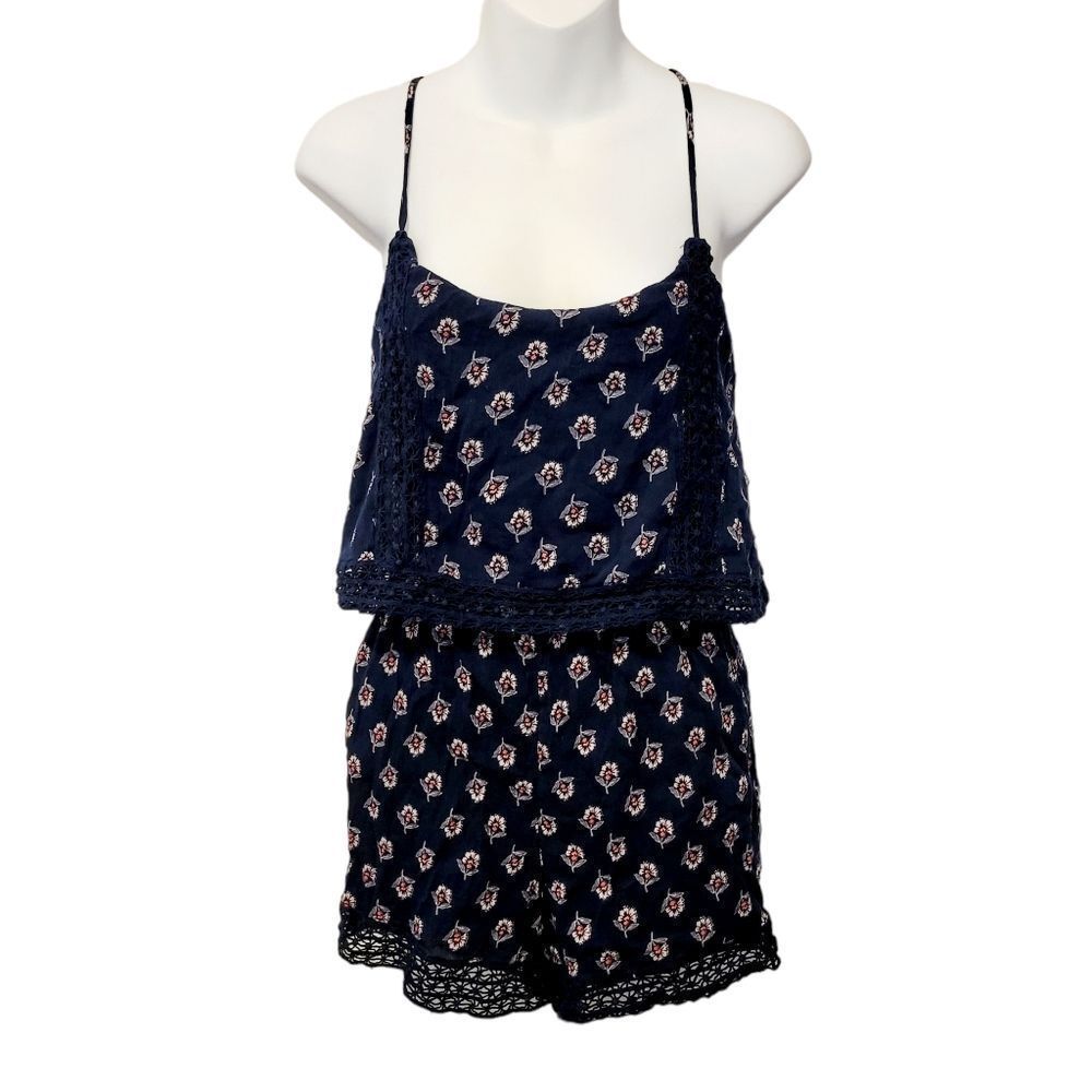 Abercrombie & Fitch Navy Floral Bodysuit